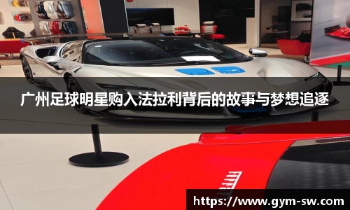 广州足球明星购入法拉利背后的故事与梦想追逐